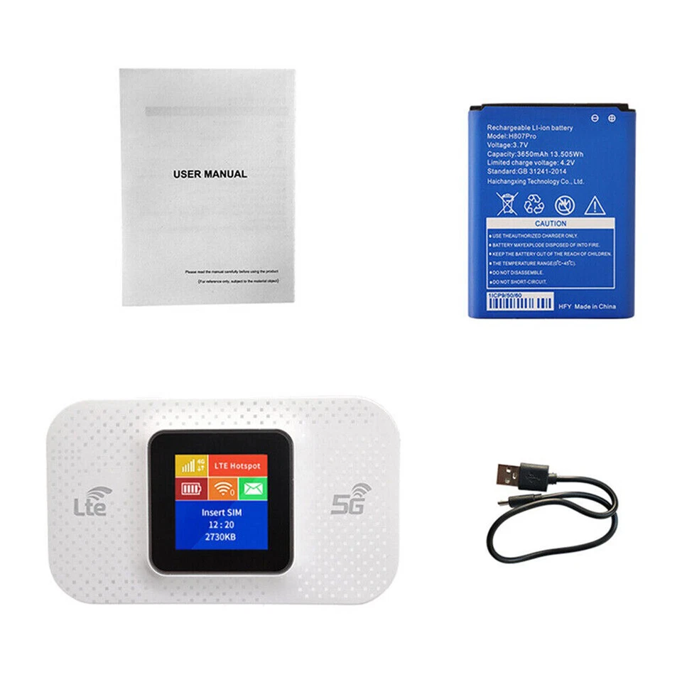 4G Lte WLAN-Router Mobiler WLAN-Router 150 Mbit/s Sim-Kartensteckplatz 3650 mAh - Bild 2 von 4