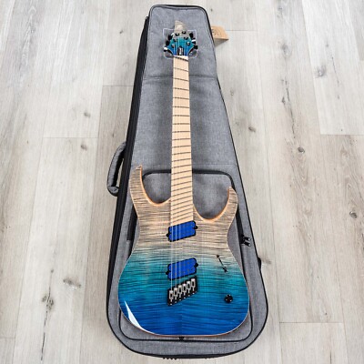Mayones Duvell Elite VF 6 Multi-Scale Guitar, Trans Jeans Black