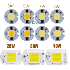 LED COB 110V 220V 9W 20W 30W 50W LED Bulb Input Smart IC Flood Light Spotlight