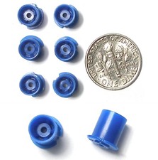 6 pc 1991 TYCO Slot Car Chassis Wide BLUE REAR WHEELS Unused Fit MOST TYCO etc