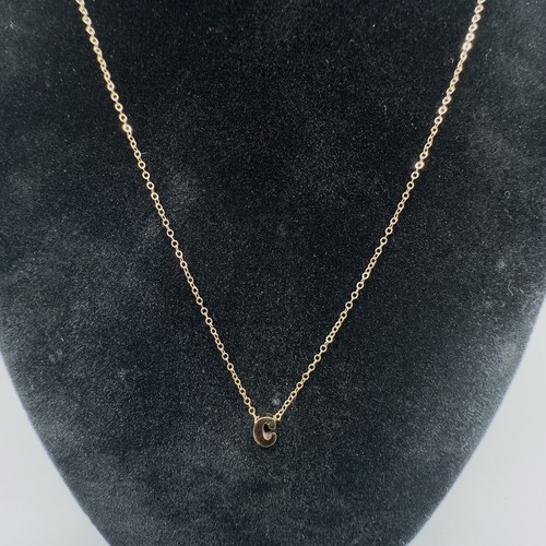 1/20 14k GF Necklace 18” W/ Initial “C” Pendant 1g - Picture 4 of 9