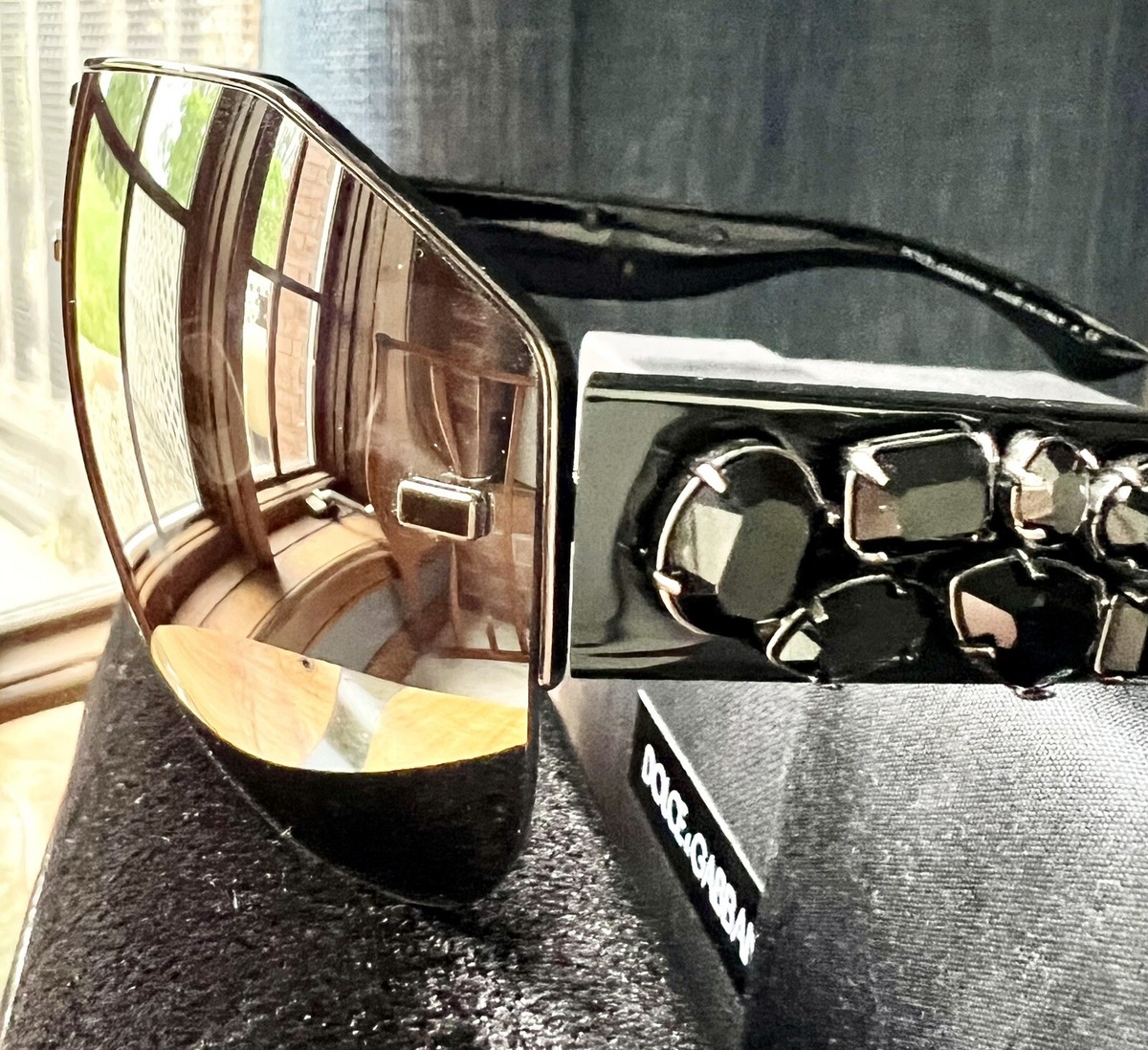 Dolce&Gabbana DG 2150B - Jeweled Black Sunglasses | eBay