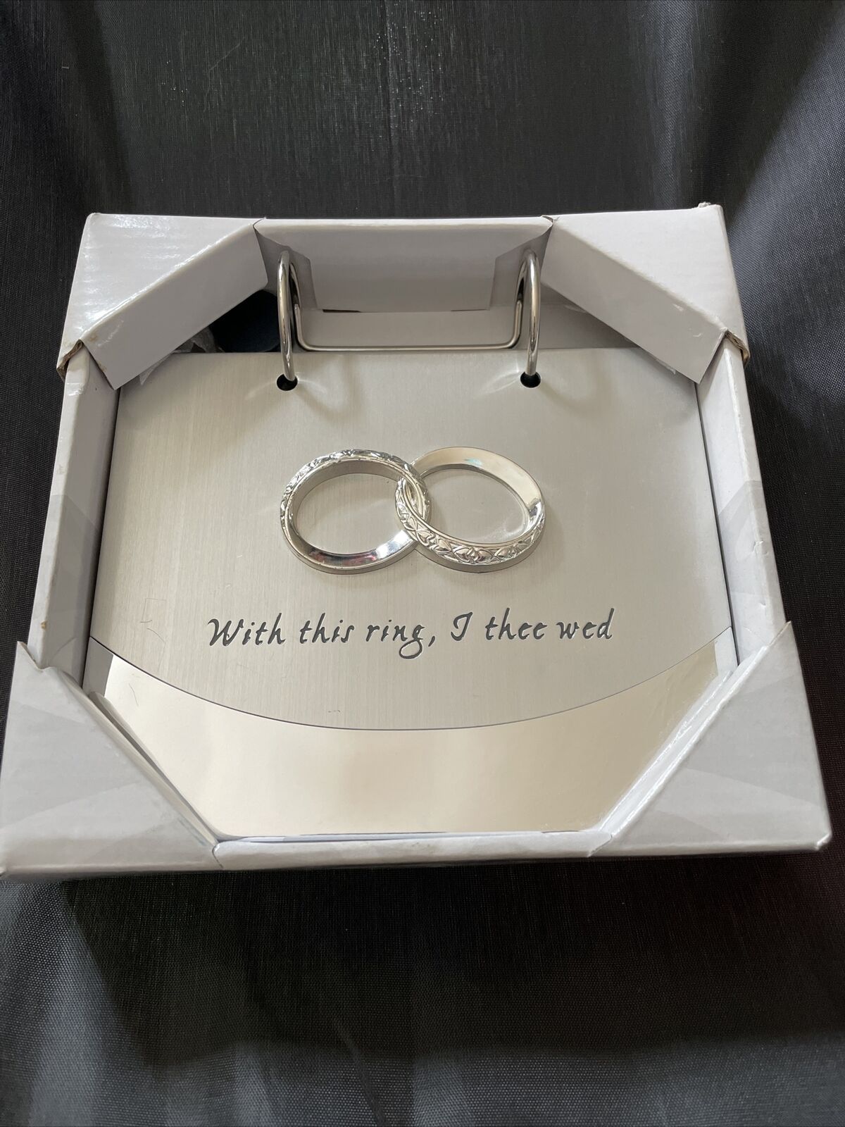 Malden International Wedding Photo Flip Album 4x6 With This Ring I Thee Wed for sale online