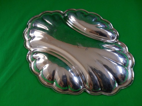 Vintage BIRKS Sterling Silver 3 Section Server Tray ~ 12.75" x 9.625" ~ 511g - Picture 8 of 11