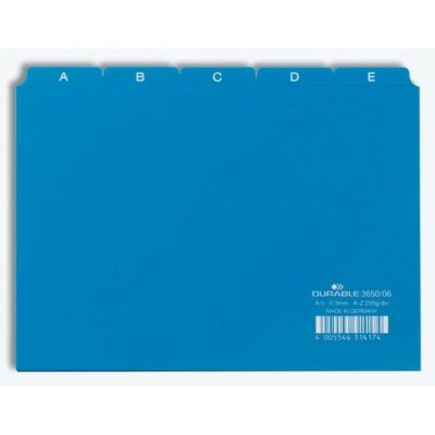 DURABLE Karteikartenregister A-Z blau DIN A5 quer 25-teilig 