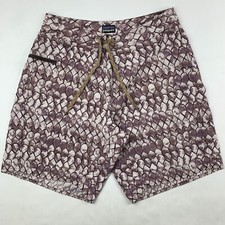 Patagonia Wavefarer Swim Board Shorts Mens 34 Purple Scale Print Surf 86556