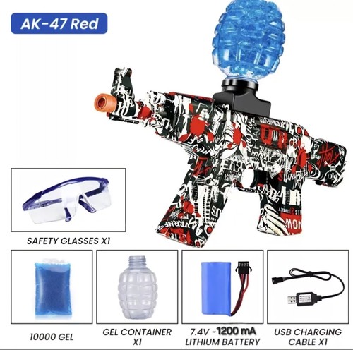 Elektrische AK-47 Gel Ball Blaster, 10000+1000 Gel, 7,4 V Batterie - Bild 4 von 36