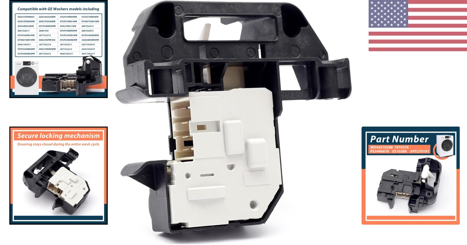 Washer Lid Lock Switch - Compatible with GE Washers - Easy Installation