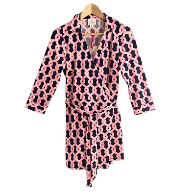 julie brown milo wrap dress NWT Julie Brown NY P Small Milo Wrap Dress Horse bit Bridle Navy Scholar