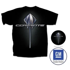 Chevrolet Corvette C7 Stingray Emblem Graphic T-Shirt Black Official Licensed