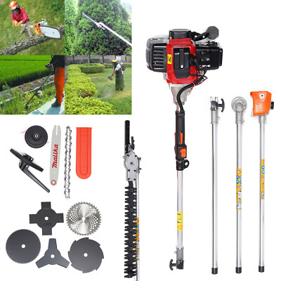 52cc 2-Cycle Gas Weed Eater & Brush Cutter - 6-in-1 Multi-Tool With Trimmer, Edger, Hedge Trimmer & Chainsaw