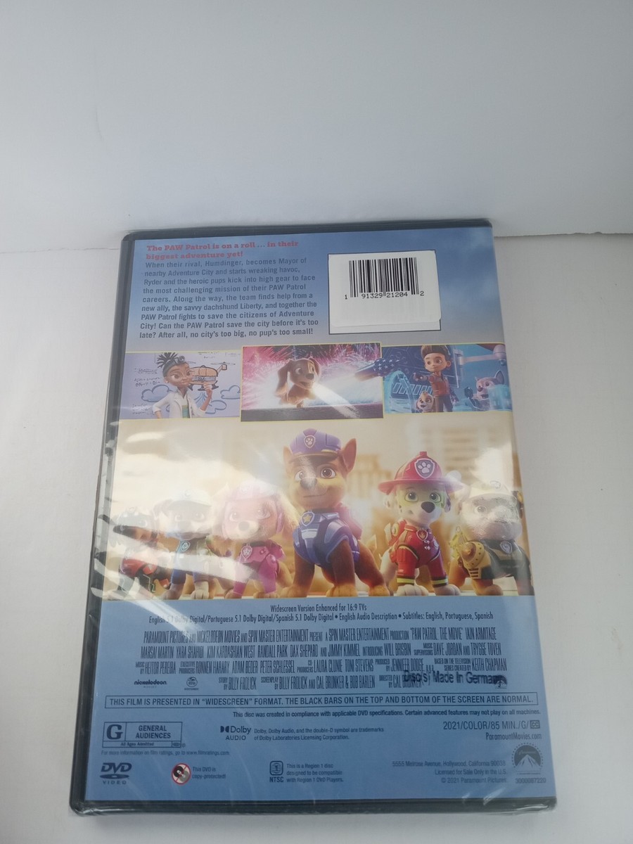 PAW Patrol: The Movie DVD 2021 Paramount New Sealed Iain Armitage