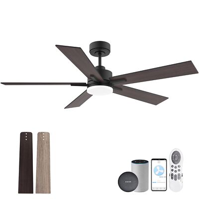 Lorpies 52  Smart Ceiling Fan with Lights Remote,Ultra Silent DC Motor,Control