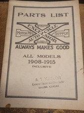 1908-1915 EXCELSIOR AUTO CYCLE MODELS BROUCHURE PRICE PARTS SPLITDORFF MAGNETO X