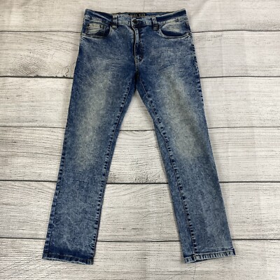 Marc Ecko Cut & Sew Men Size 34 x 30 Stone Washed Denim Jean Pants - Stretch