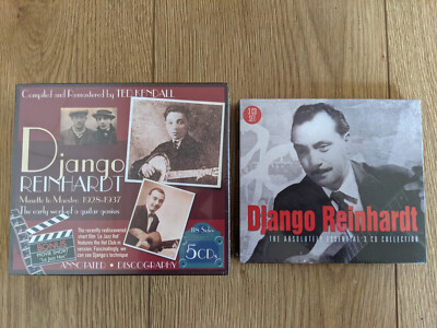 DJANGO REINHARDT cd box sets, MUSETTE TO MAESTRO (5 discs) + ESSENTIAL (3 discs)