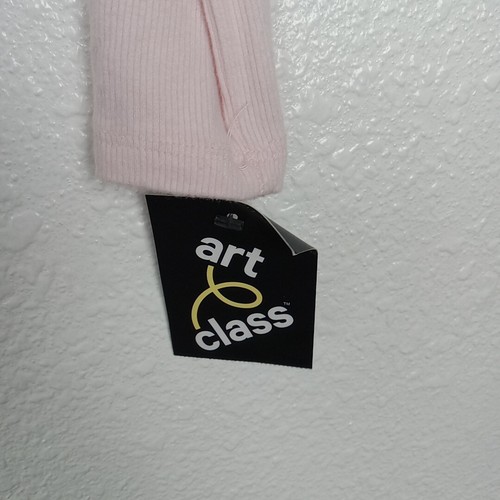 Art Class Top Girl's M (8) Light Pink Ribbed Long Sleeve Blouse Bow Tee NWT - Picture 6 of 9