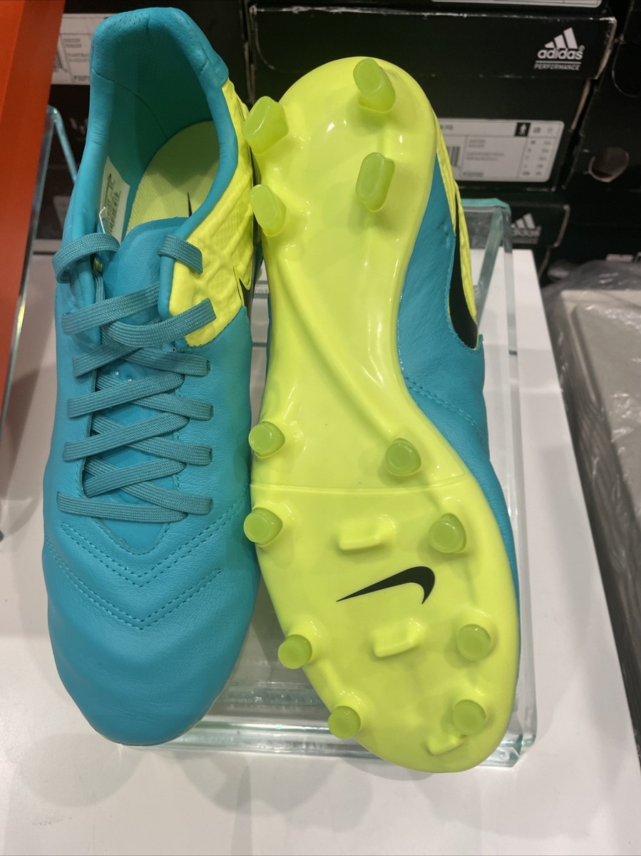 Nike Tiempo Legacy II FG Soccer Clear Jade Black Volt Leather | eBay