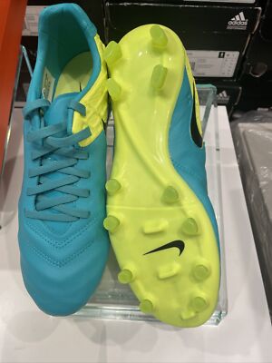 Nike Tiempo Legacy II FG Soccer Clear Jade Black Volt Leather | eBay