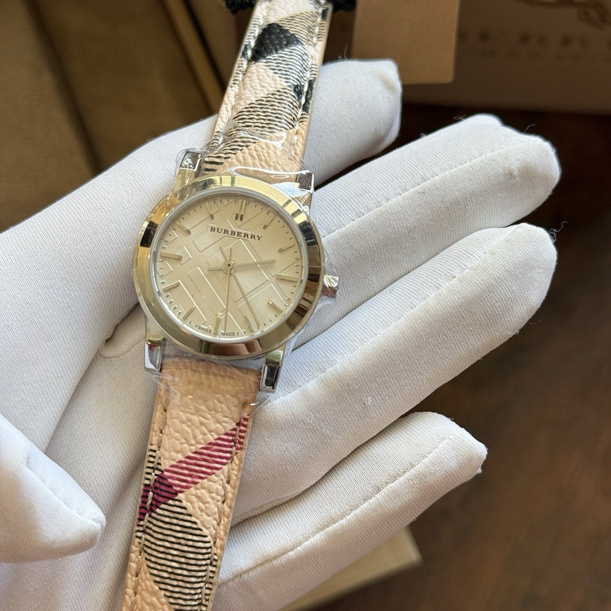 Burberry BU9222 Haymarket Check Stainless Steel Women's Watch