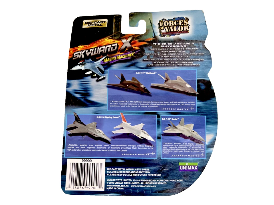 Set of 2 US Military Aircraft, F-117, F-16, Diecast 4"L x 3"W. Scale 1:144 - Image 4 of 4