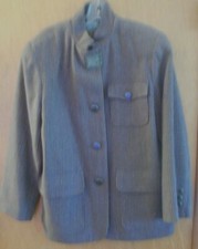Harve Benard Womens Holtzman 8 Petite Brown Tweed Jacket Preppy Quiet Luxury