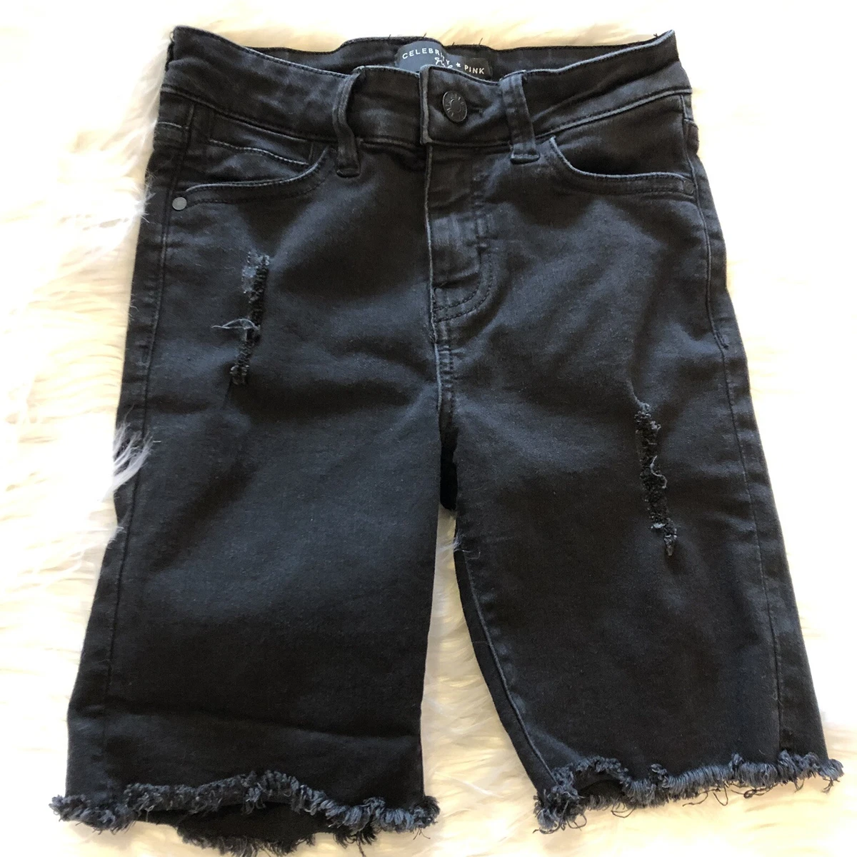 Celebrity Pink Girls Black Capris Size 10