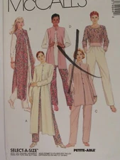 McCALLS 7494 MS/MP Tunics Tops in 2 lengths & Pants PATTERN 10-12-14-16-18-20 UC