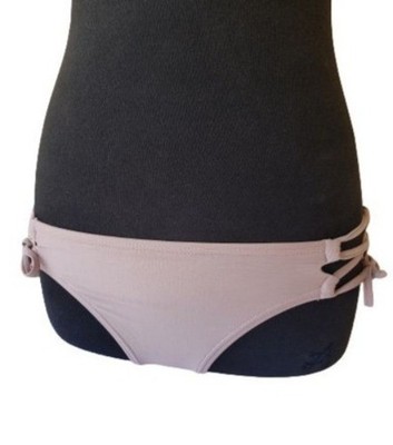 Xhilaration Womens Swim M Bikini Bottom Mauve Side Tie Straps Cutout Detail Prep