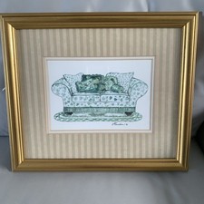 Vasca da bagno vintage vittoriana con cornice stampa opaca Consuela Gamboa foglia floreale