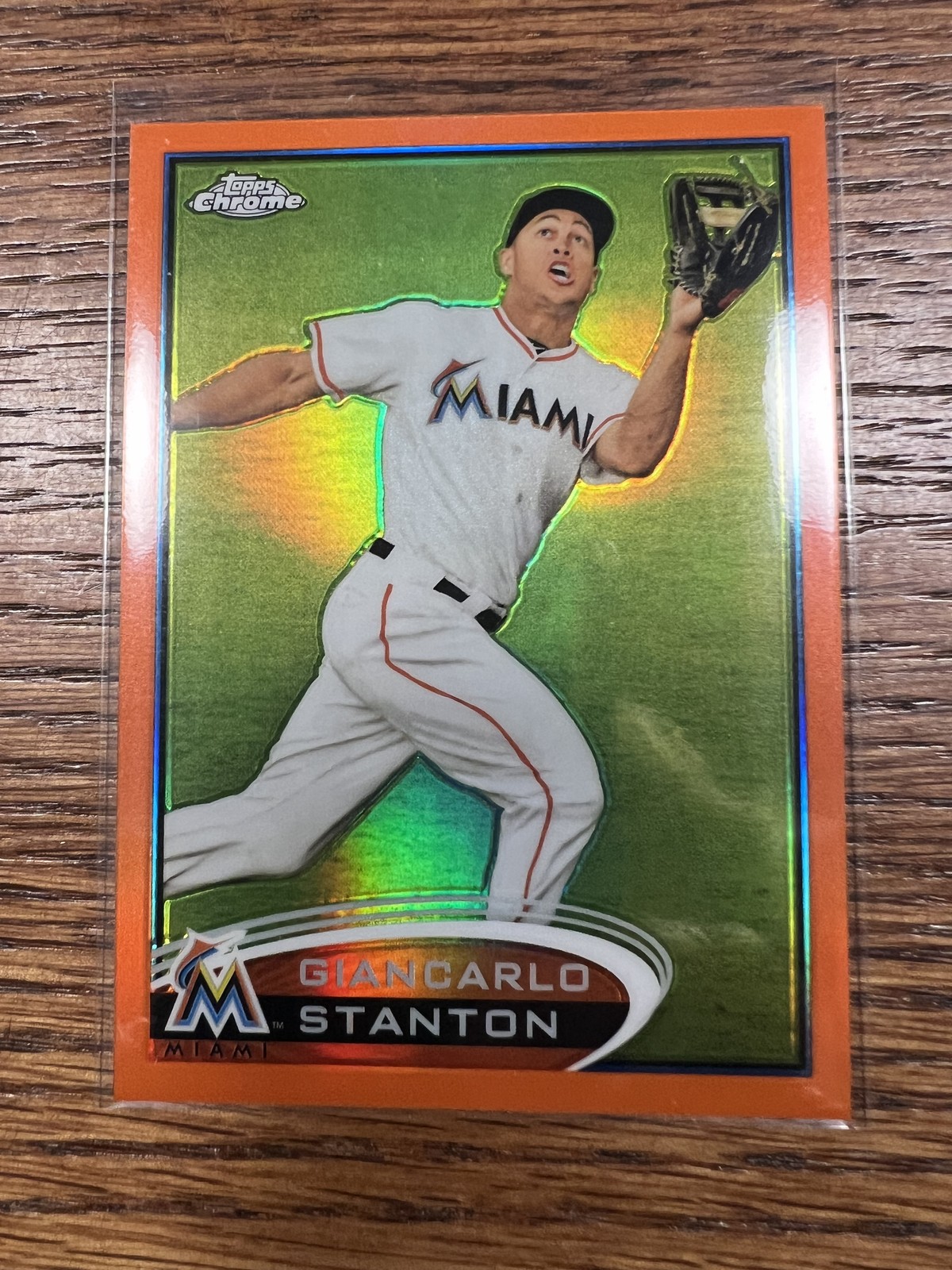 2012 Topps Chrome #32 Giancarlo Stanton Orange Refractors