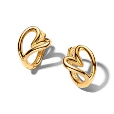 PANDORA Bijoux Bagues Femmes Créoles Cœur Doré 264359C00