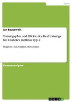 Trainingsplan Und Effekte Des Krafttrainings Bei Diabetes Mellitus Typ 2 Jan Bau