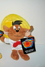 NWT Vintage 1999 Looney Tunes SPEEDY GONZALES Mini Bean Bag Plush Warner Bros