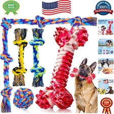 5-Pack Indestructible Dog Chew Toys for Aggressive Chewers - Large Breed Fun