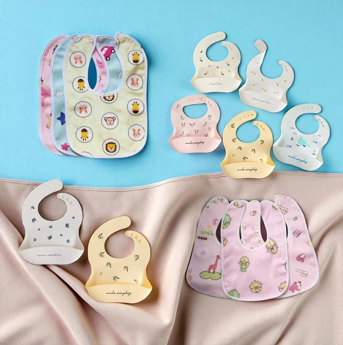 Waterproof Washable Baby Bibs Bundle – Soft, Durable, Random Colors, Snaps 5+5
Opens in a new window