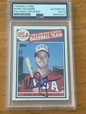 Signed 1985 Topps Mark Mcgwire Rookie #401 Autograph Signed PSA/DNA Newly Graded