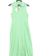 Whistles Shirt Midi Dress UK10 in Green