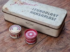 Konvolut alte Blechdosen Hansaplast Leukoplast Beiersdorf + Blankoplast