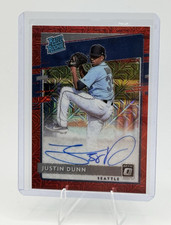 Panini Donruss Optic Red Mojo Prizm Rookie Auto #RRS-JU /99 Justin Dunn Mariners
