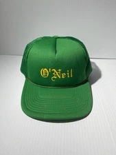 Vintage San Sun O’Neil Green And Yellow Mesh Snapback Trucker Hat OSFA