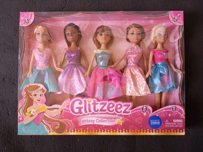 Exklusives Glitzeez Fantasy 5er Set Prinzessin Modepuppe Kollektion Brandneu 