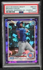 2020 Bowman Chrome Draft Sapphire Edition Purple 6/10 Brennen Davis PSA 9 0am0