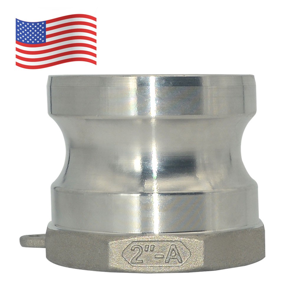 2" 2 in Camlock type A male to NPT Female Adapter Stainless Steel 316 US STOCK