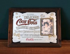 Coca Cola Vintage Advertising Mirror Sign Pub Bar Breweriana Mancave