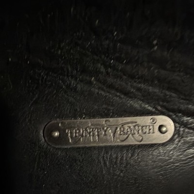Trinity Ranch Western Tooled Floral Studded Backpack Black  display picture 2