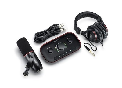Podcasting Interface Focusrite Vocaster Two Studio Recording Host Guest Quality