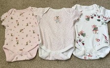 Next Bundle X3 pack Fairy bodysuits vests rompers Baby Girl 0-1 reborn