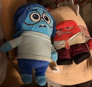 (2) Inside Out Plush Dolls Anger Sadness