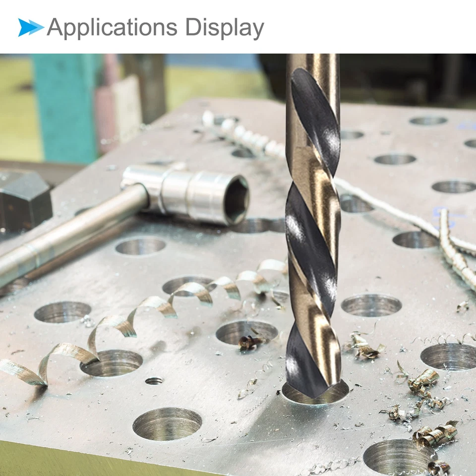 15pcs High Speed Steel Cobalt Straight Jobber Drill Bits 3.4mm Dia 70mm Long - Image 4 of 4